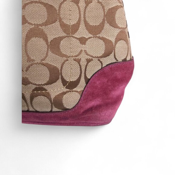 COACH Vintage Carryall Satchel in pink and signature wallet set - Picture 13 of 15